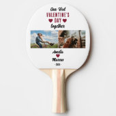 初バレンタインデーの開催2枚の写真 卓球ラケット (正面)