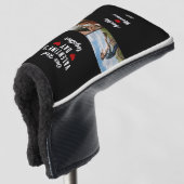 初バレンタインデーを一緒に2枚の写真ブラック ゴルフヘッドカバー (3/4 正面)