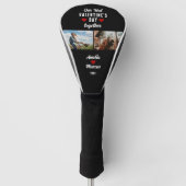 初バレンタインデーを一緒に2枚の写真ブラック ゴルフヘッドカバー (正面)