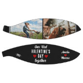 初バレンタインデーを一緒に2枚の写真ブラック バスケットボール (パネル)