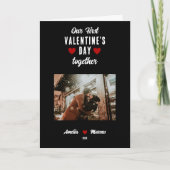 初バレンタインデー一緒にフォトブラック シーズンカード (正面)