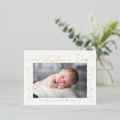 初バレンタインデー金ゴールドバレンタインデー 箔シーズンポストカード (立ち正面)