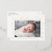 初バレンタインデー金ゴールドバレンタインデー 箔シーズンポストカード (正面/裏面)