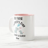 初パーソナライズされた母の日の象2023 ツートーンマグカップ (正面左)