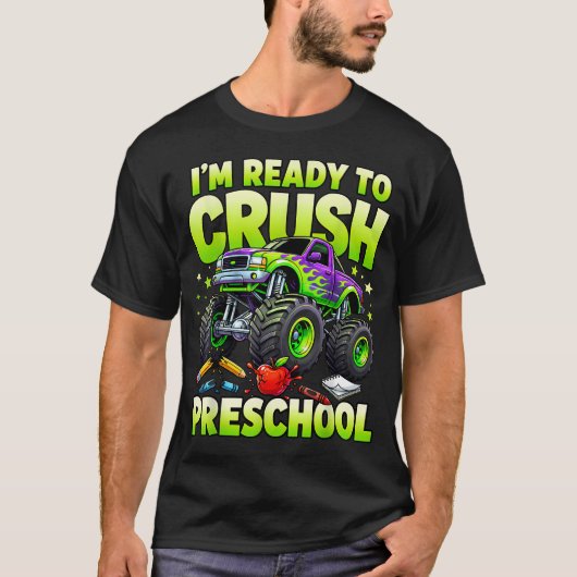 初プレスクール モンスタートラック Tシャツ (正面)