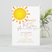 初モダン回のまわりに日誕生日 招待状 (スタンド正面)