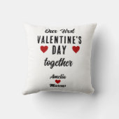 初モダン期バレンタインデーのカップル クッション (裏面)