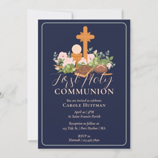 初モダン聖餐式 招待状 (正面)