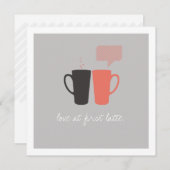 初ラテで恋に落ちて』シャワー招待 招待状 (正面/裏面)