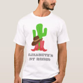 初ロデオガール 1歳の誕生日 Tシャツ (正面)