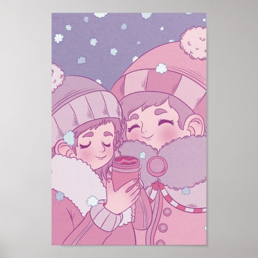 初冬の雪景色 ポスター (正面)