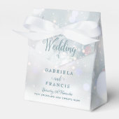 初冬スノーフレーク結婚式の引き出物ボックス フェイバーボックス (正面サイド)