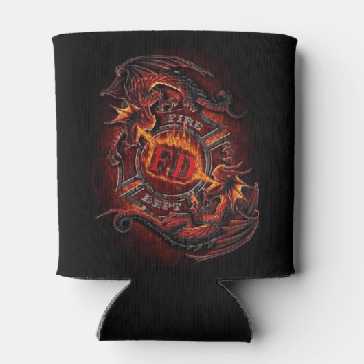 初動対応者の消防士クーラーボックス 缶クーラー (裏面)