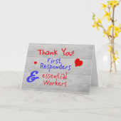 初動応援者と正社員に感謝 カード (黄色い花)