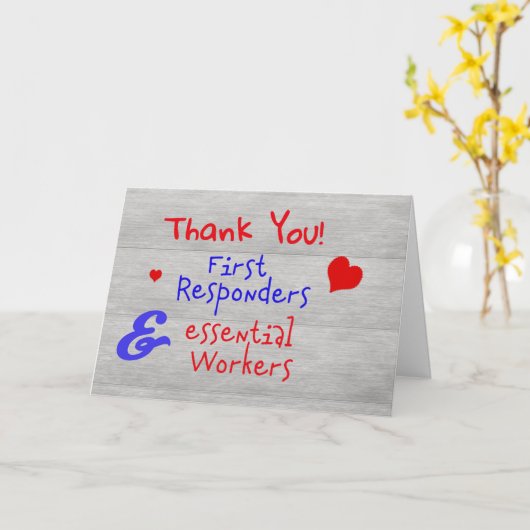 初動応援者と正社員に感謝 カード (黄色い花)