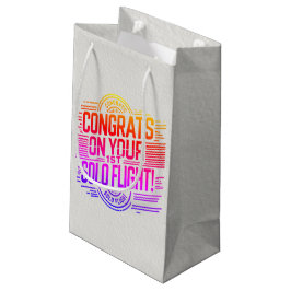 初単独飛行おめでとう スモールペーパーバッグ
