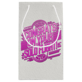 初単独飛行おめでとう スモールペーパーバッグ