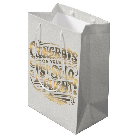 初単独飛行おめでとう ミディアムペーパーバッグ (裏面アングル)