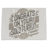 初単独飛行おめでとう ラージペーパーバッグ (正面)