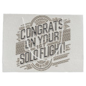 初単独飛行おめでとう ラージペーパーバッグ (裏面)