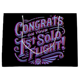 初単独飛行おめでとう ラージペーパーバッグ