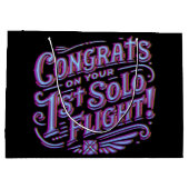 初単独飛行おめでとう ラージペーパーバッグ (裏面)