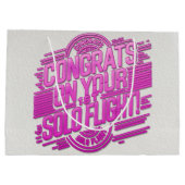 初単独飛行おめでとう ラージペーパーバッグ (裏面)