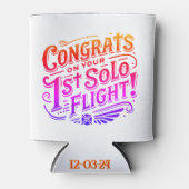 初単独飛行おめでとう 缶クーラー (正面)