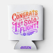初単独飛行おめでとう 缶クーラー (裏面)