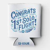 初単独飛行おめでとう 缶クーラー (正面)