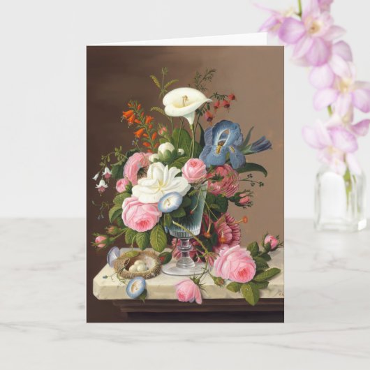 初夏の花， Severin Roesen カード (蘭)