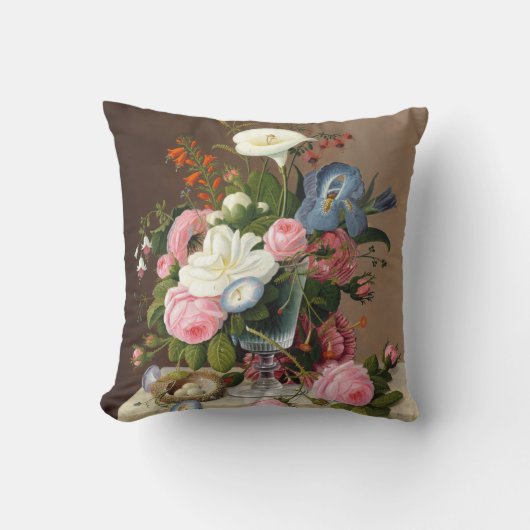 初夏の花， Severin Roesen クッション (正面)
