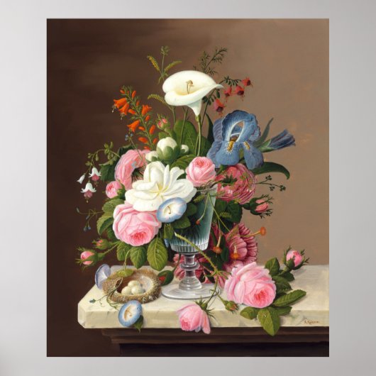 初夏の花， Severin Roesen ポスター (正面)