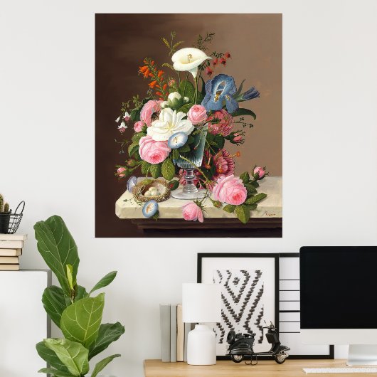 初夏の花， Severin Roesen ポスター (ホームオフィス)