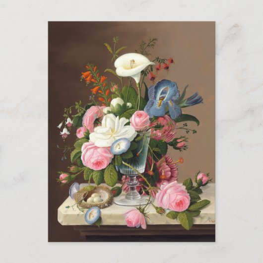 初夏の花， Severin Roesen ポストカード (正面)