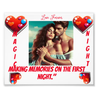 初夜の至福: 愛の永遠の壁画 フォトプリント           