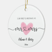 初婚クリスマス オーナメント Mr&Mrs ハート (左)