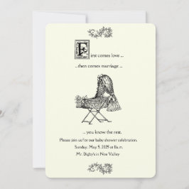 初婚来話ストーリーブックベビーシャワー招待状 招待状