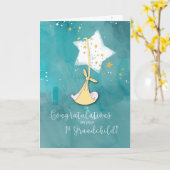 初孫おめでとう星のベビー カード (黄色い花)