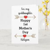 初孫娘よ、お母さんになって1年目の母の日おめでとう カード (黄色い花)