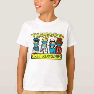 初対応の少年用シャツありがとう Tシャツ