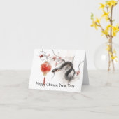 初年中国ののヘビ カード (黄色い花)