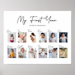 初年度のフォトコラージュ ポスター