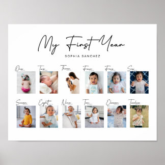 初年度のフォトコラージュ ポスター