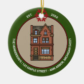 初年度のホームパーソナライズされた セラミックオーナメント (正面)