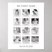 初年度のポスターブラック&ホワイト ポスター (正面)