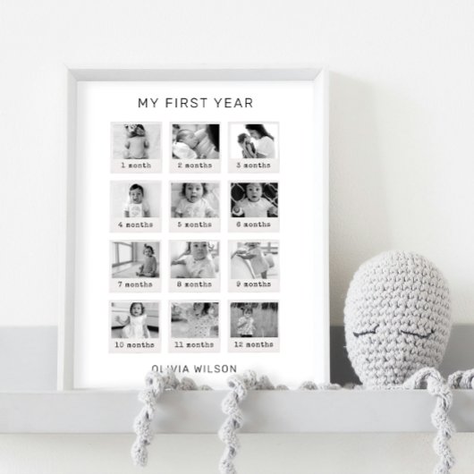 初年度のポスターブラック&ホワイト ポスター