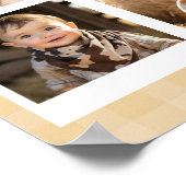 初年度の小さな餃子の写真マイルストーンのサイン ポスター (角)