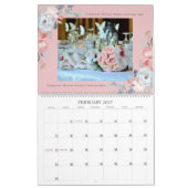 初年度の新婚 |の結婚写真コラージュ カレンダー (2月 2027)