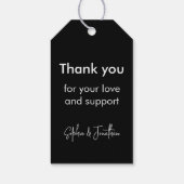 初年度2023年切り出しモダンベビーフォトブラック ギフトタグ (裏面)